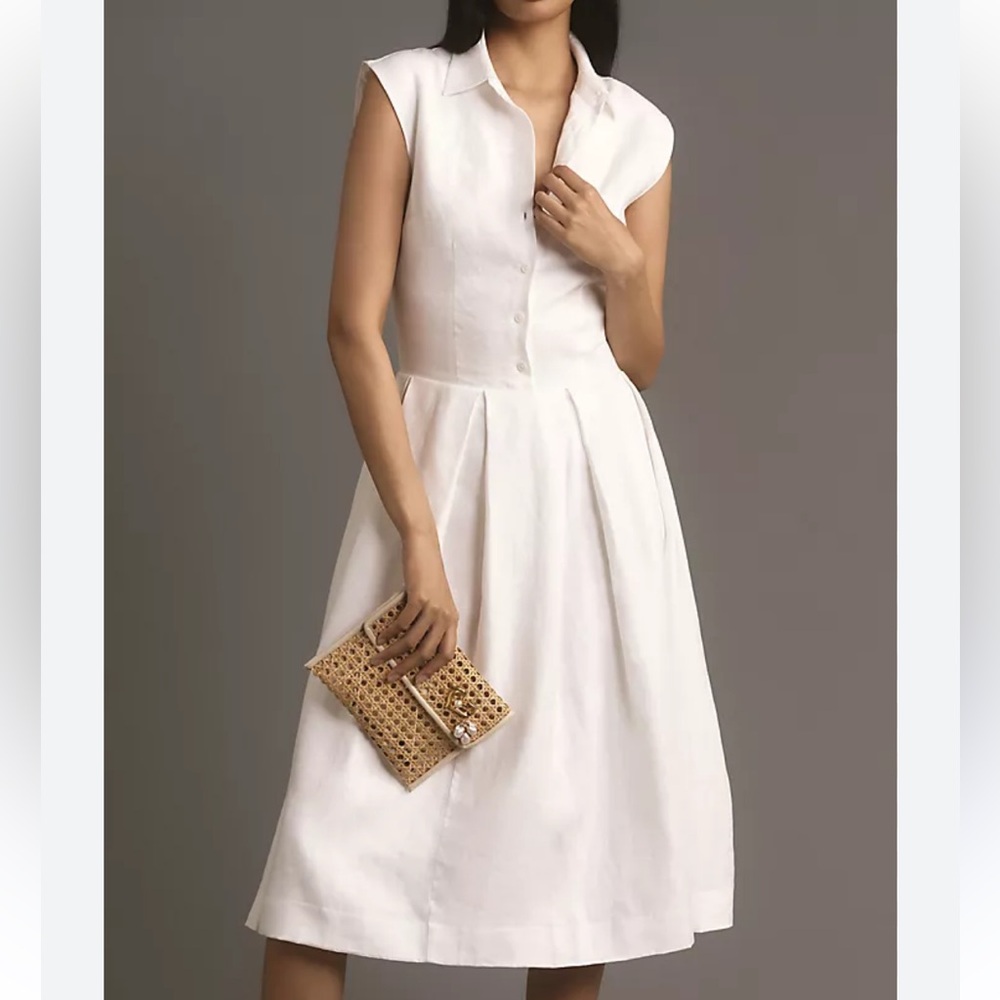 Reformation Prim Linen Midi Dress